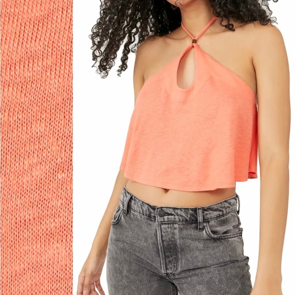 FREE PEOPLE Halter tank top Long Week in WaterMelon color - Picture 5 of 7